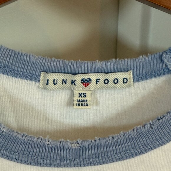 Junk Food Clothing 3/4 Sleeve ACDC Highway To Hell Baseball T-Shirt 100% Cotton - Picture 3 of 5